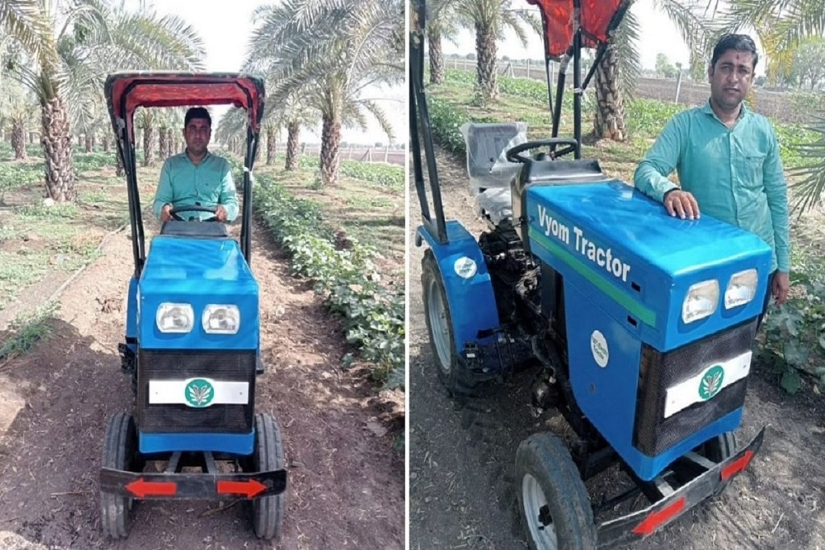 agriculture is unaffordable, e-tractor made by Patta costs only Rs. 15 per hour