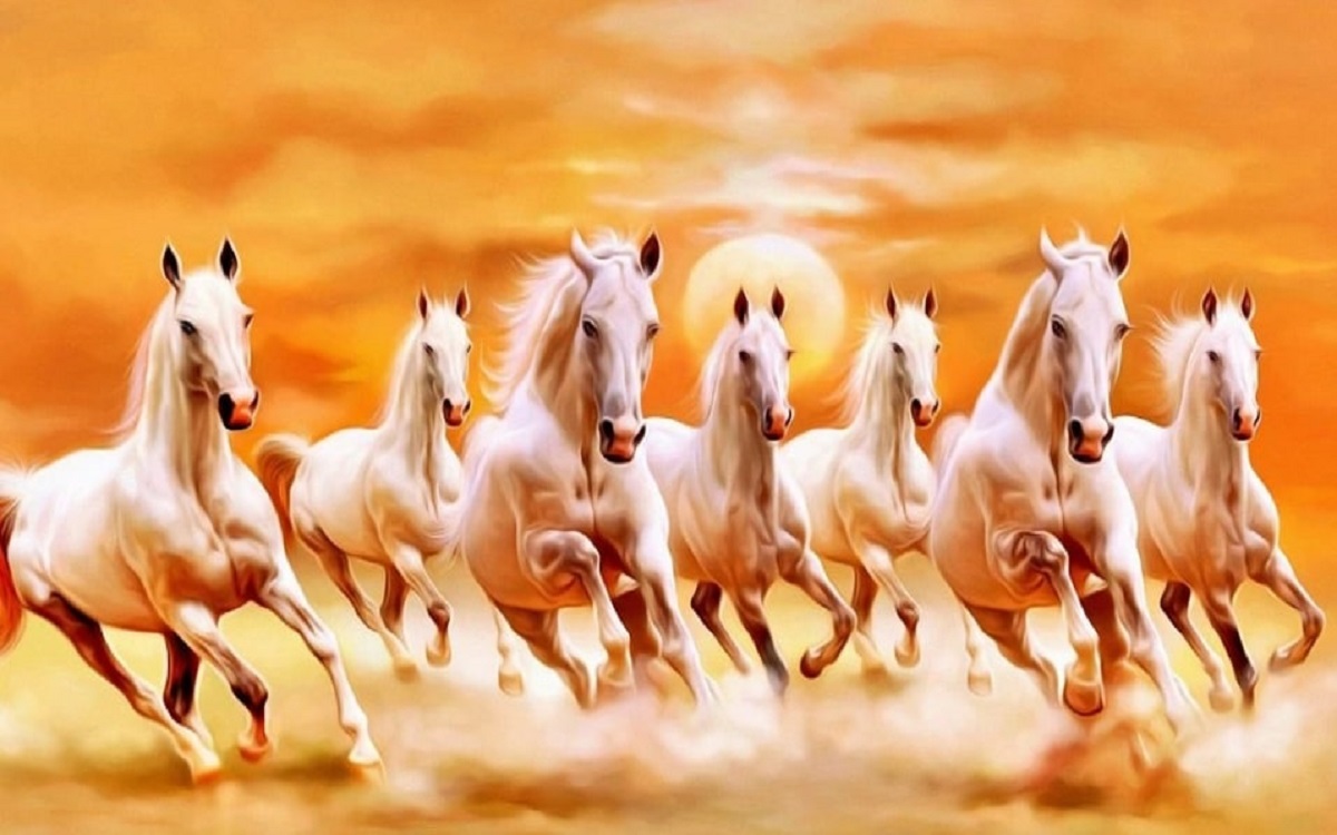 7 running horses
