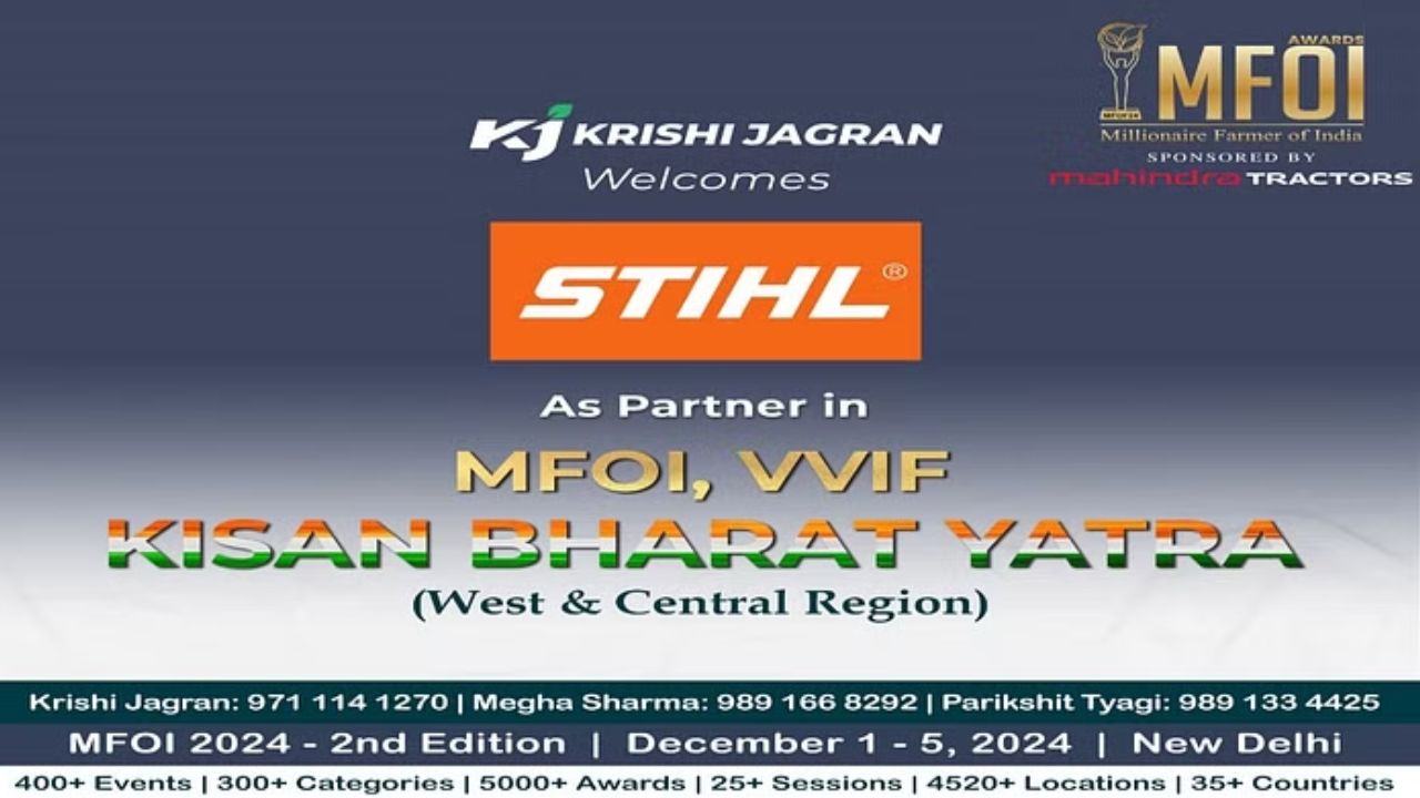 STIHL partnered with Krishi Jagran in 'MFOI VVIF Kisan Bharat Yatra